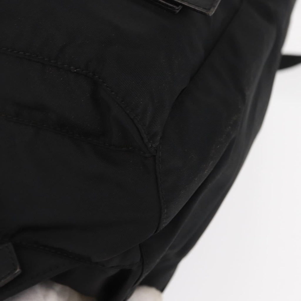 Prada Double Front Pocket Backpack Tessuto Black Nylon Backpack Bag (Pre-Owned)