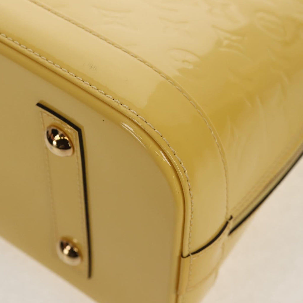 Louis Vuitton Alma Handbag Monogram Vernis Yellow Patent_Leather Handbag (Pre-Owned)