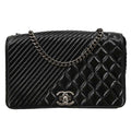 Chanel Coco Boy Flap Bag Quilted Aged Calfskin Black Leather Shoulder Bag Bag (Pre-Owned)