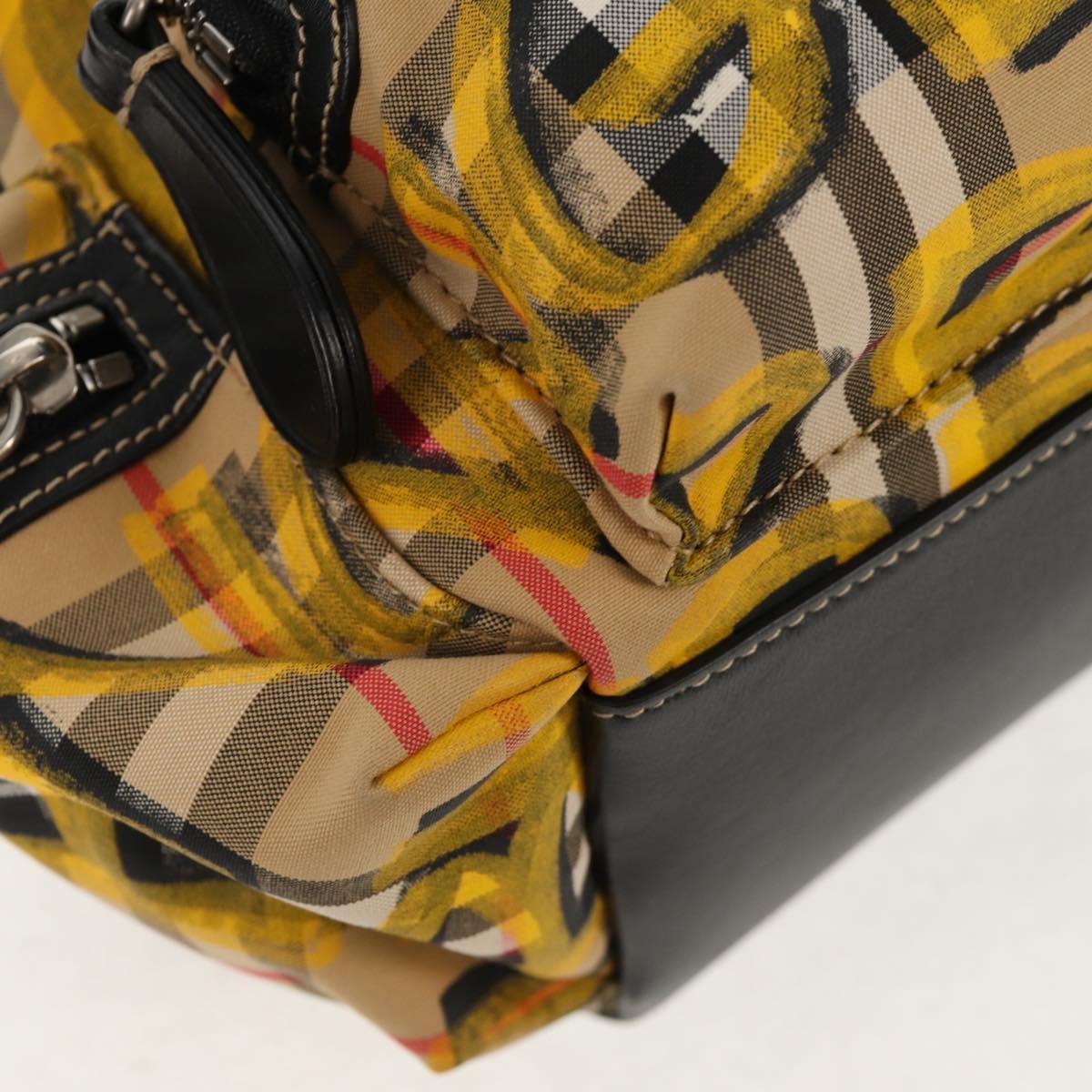 Burberry Graffiti Rucksack Backpack Vintage Check Canvas Beige Canvas Backpack Bag (Pre-Owned)