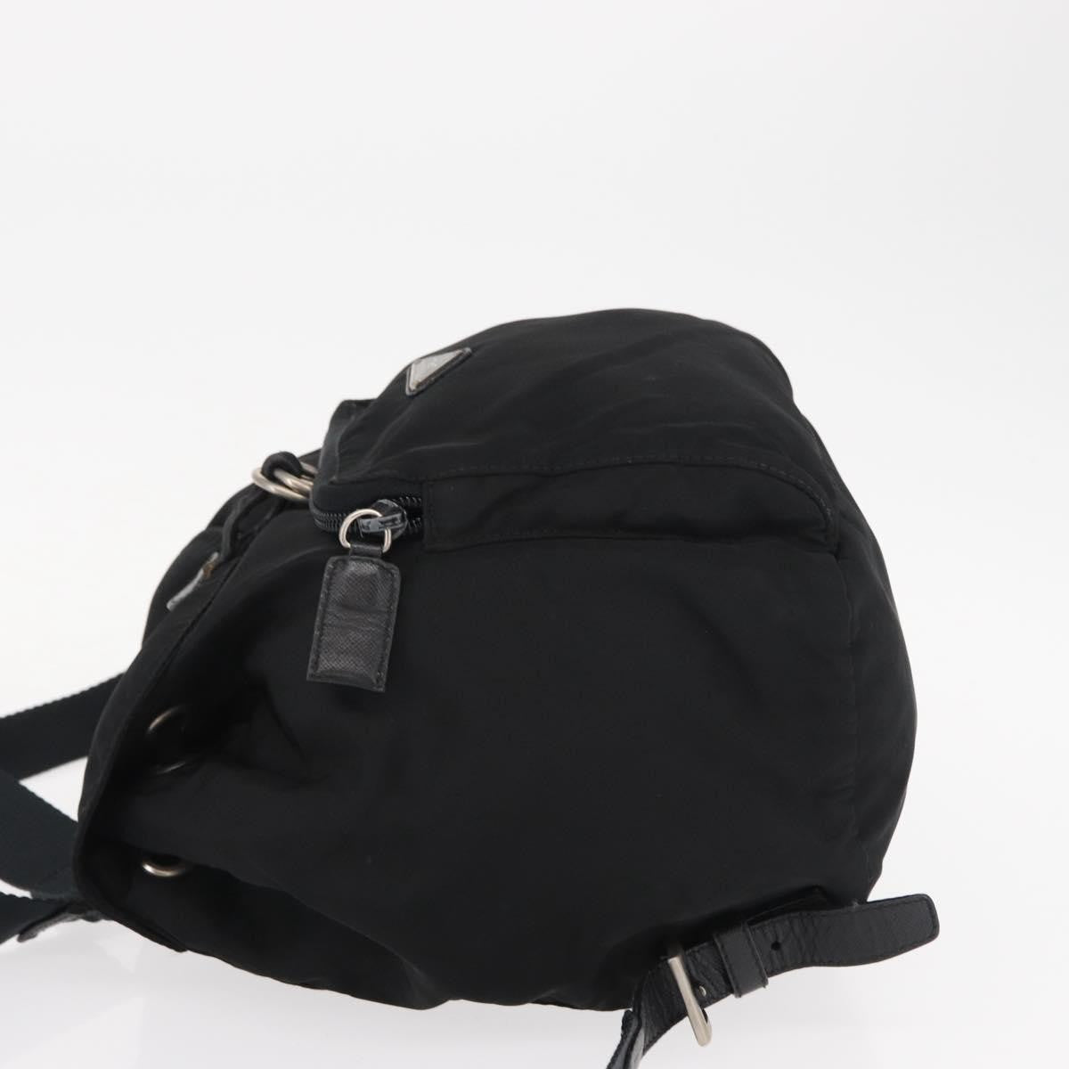 Prada Front Pocket Backpack Tessuto Black Nylon Backpack Bag (Pre-Owned)