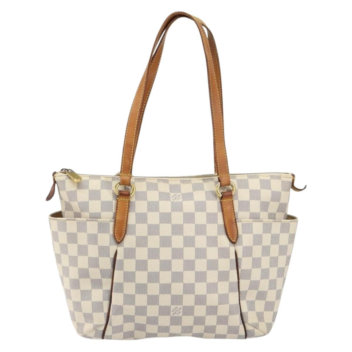 Louis Vuitton Totally Handbag Damier White Canvas Tote Bag Bag (Pre-Owned)