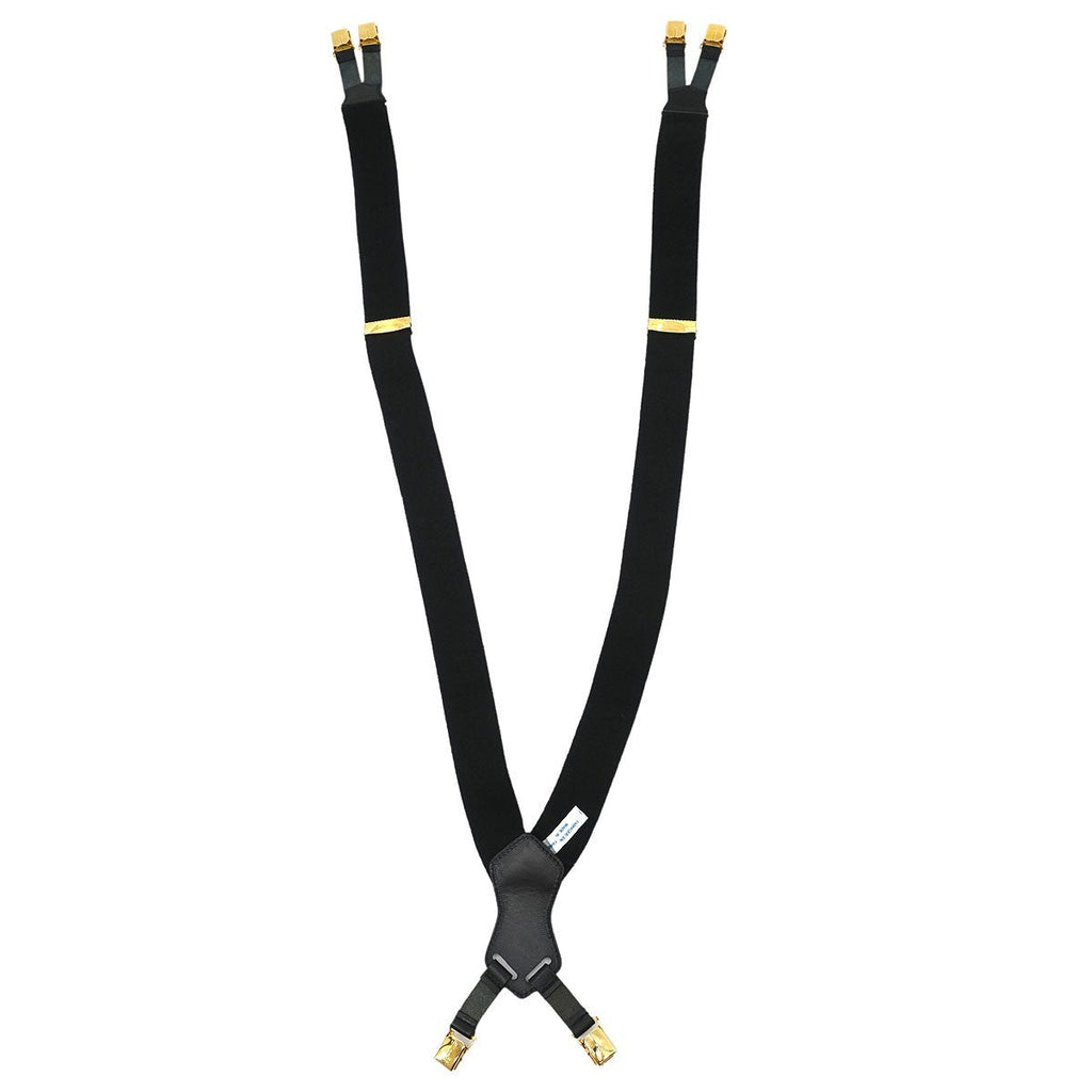 Chanel Logo Suspenders Canvas Black Canvas Belts Accessory (Pre-Owned)