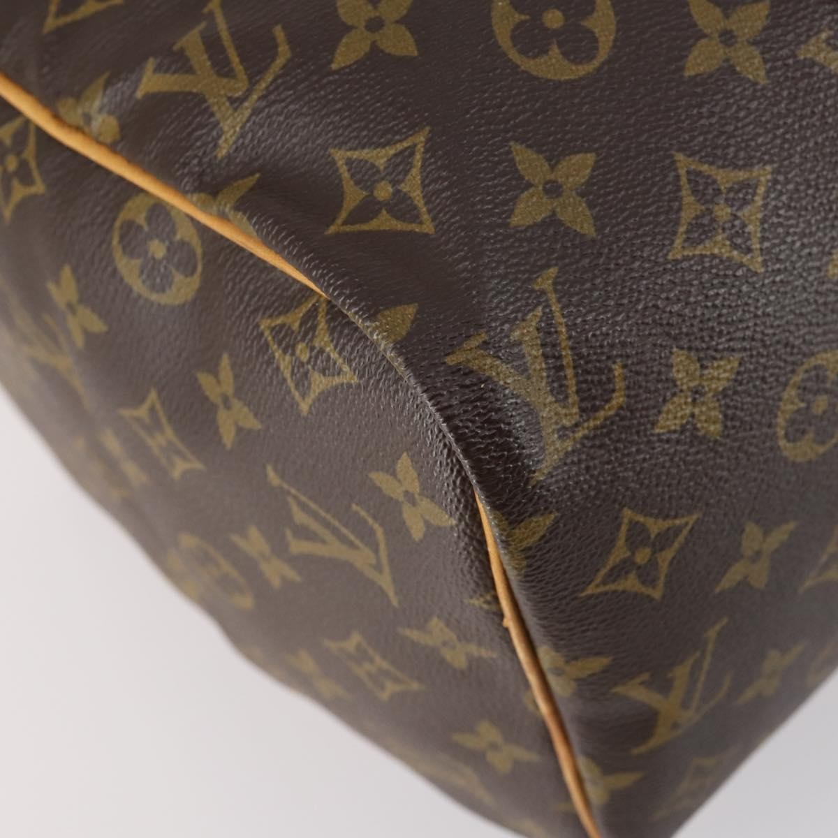 Louis Vuitton Sac Souple Handbag Monogram Canvas Brown Canvas Travel Bag Bag (Pre-Owned)