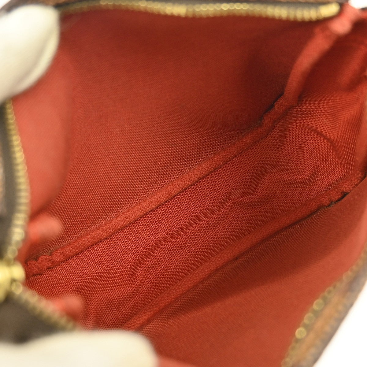 Louis Vuitton Trousse Make Up Bag Damier Canvas Brown Canvas Shoulder Bag Bag (Pre-Owned)
