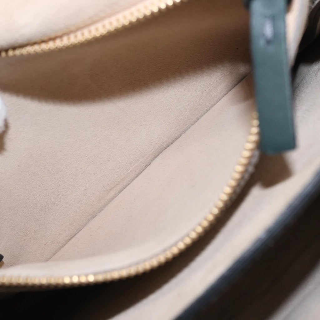 Chloe Faye Shoulder Bag Leather And Suede Khaki Suede Shoulder Bag Bag (Pre-Owned)