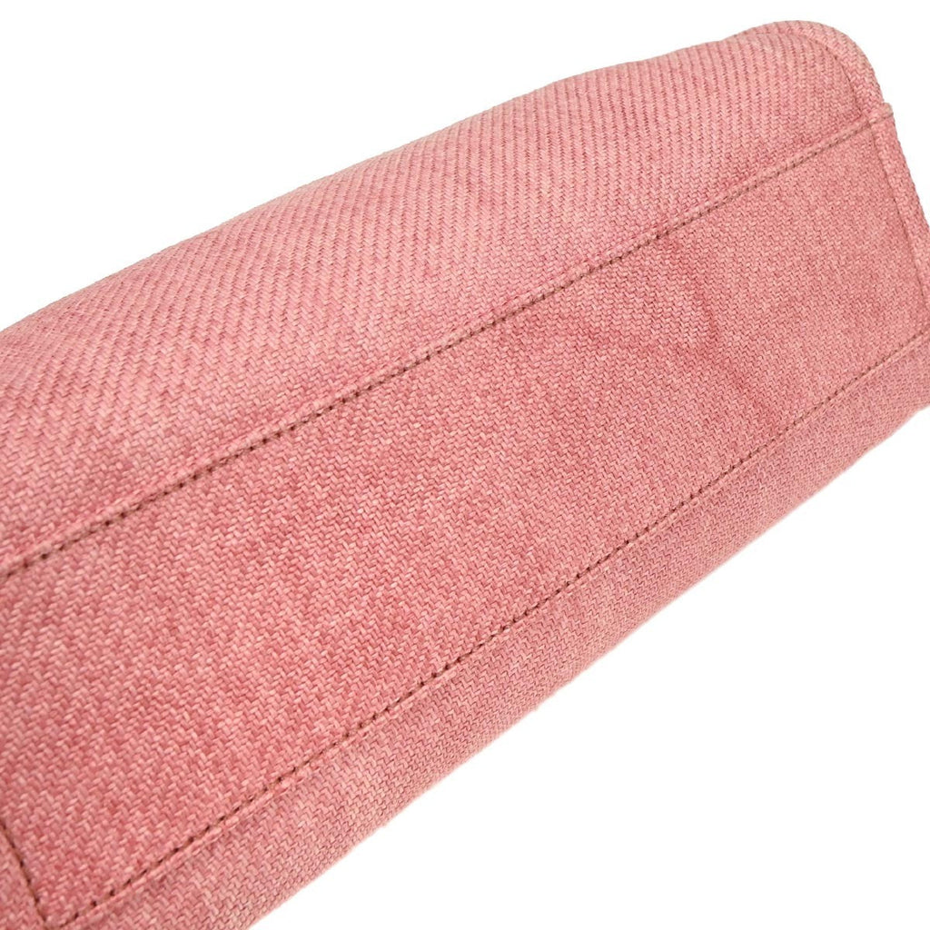 Chanel Deauville Tote Canvas Pink Canvas Tote Bag Bag (Pre-Owned)