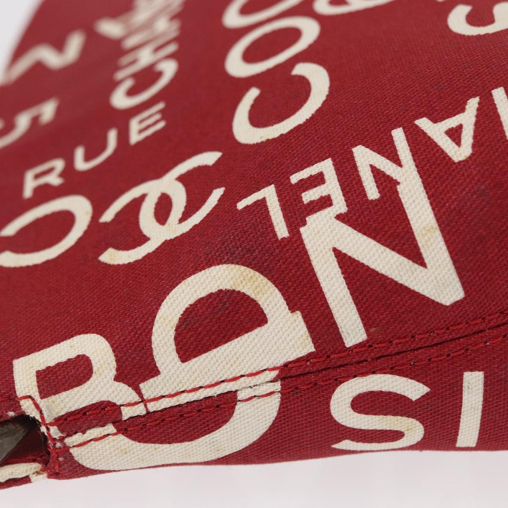 Chanel 31 Rue Cambon Clutch Canvas Red Canvas Clutche & Pouche Bag (Pre-Owned)