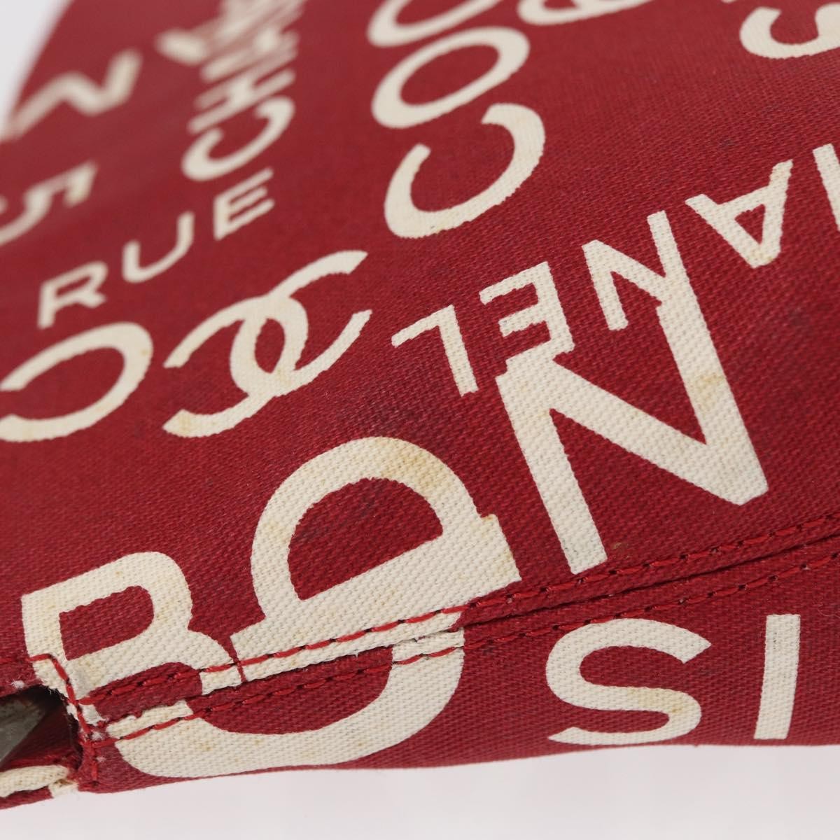 Chanel 31 Rue Cambon Clutch Canvas Red Canvas Clutche & Pouche Bag (Pre-Owned)