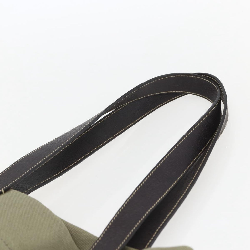 Prada Vintage Tote Canvas Khaki Canvas Tote Bag Bag (Pre-Owned)