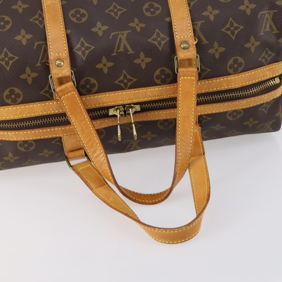 Louis Vuitton Sac Souple Handbag Monogram Canvas Brown Canvas Travel Bag Bag (Pre-Owned)