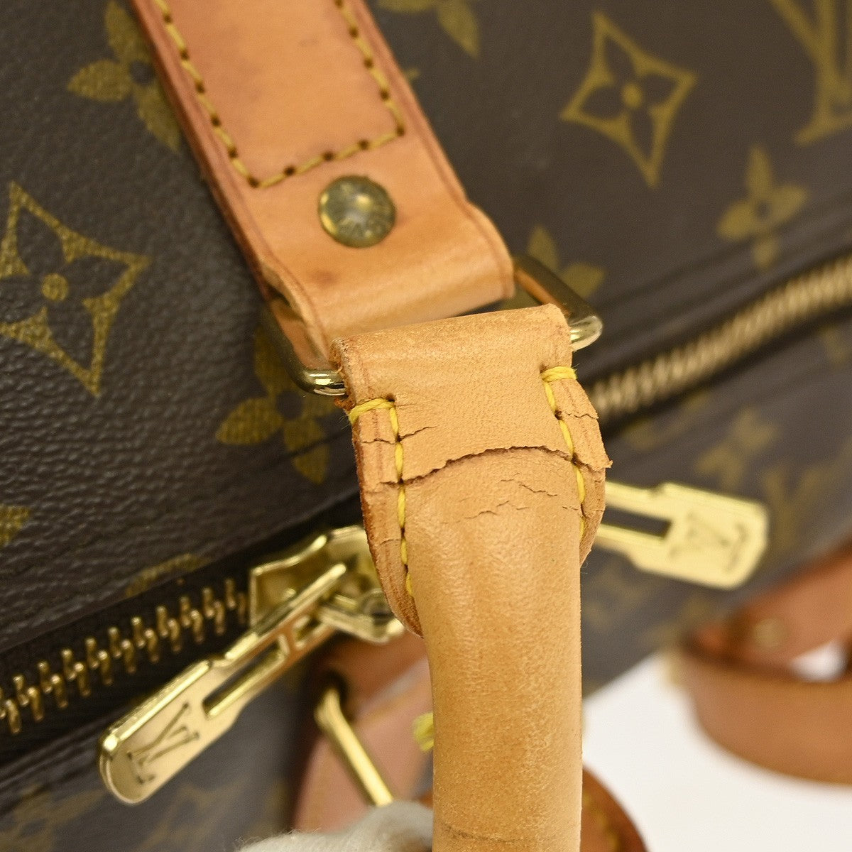 Louis Vuitton Keepall Bandouliere Bag Monogram Canvas Brown Canvas Travel Bag Bag (Pre-Owned)