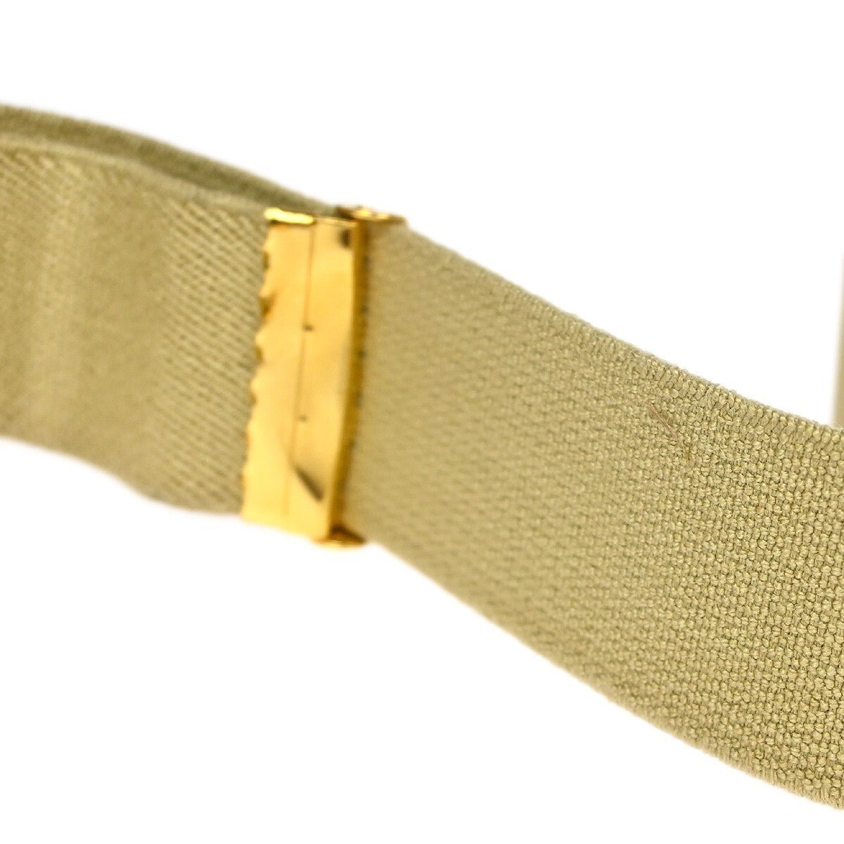 Chanel Logo Suspenders Canvas Beige Canvas Belts Accessory (Pre-Owned)