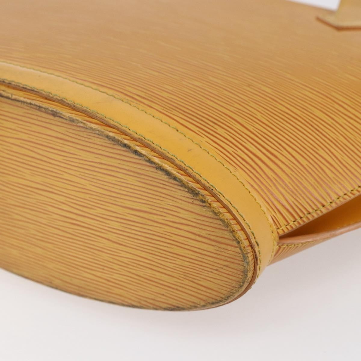 Louis Vuitton Saint Jacques Handbag Epi Leather Yellow Leather Handbag (Pre-Owned)
