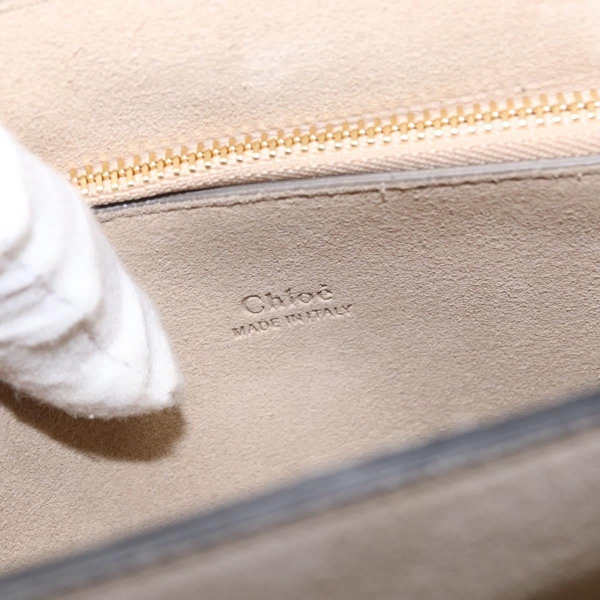 Chloe Faye Shoulder Bag Leather And Suede Khaki Suede Shoulder Bag Bag (Pre-Owned)