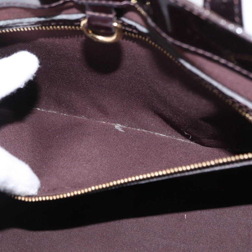 Louis Vuitton Wilshire Handbag Monogram Vernis Burgundy Patent_Leather Handbag (Pre-Owned)