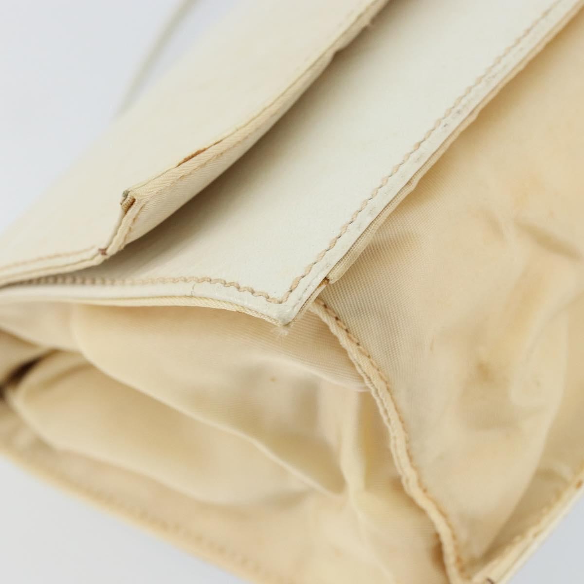 Prada Vintage Shoulder Bag Leather White Leather Shoulder Bag Bag (Pre-Owned)