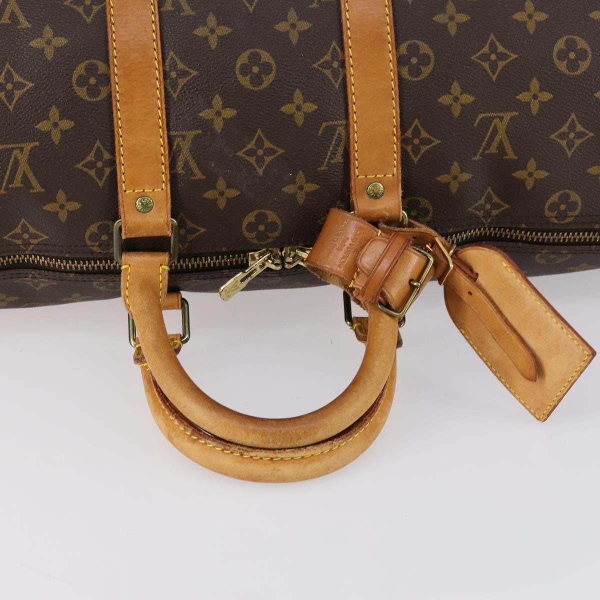 Louis Vuitton Keepall Bandouliere Bag Monogram Canvas Brown Canvas Travel Bag Bag (Pre-Owned)