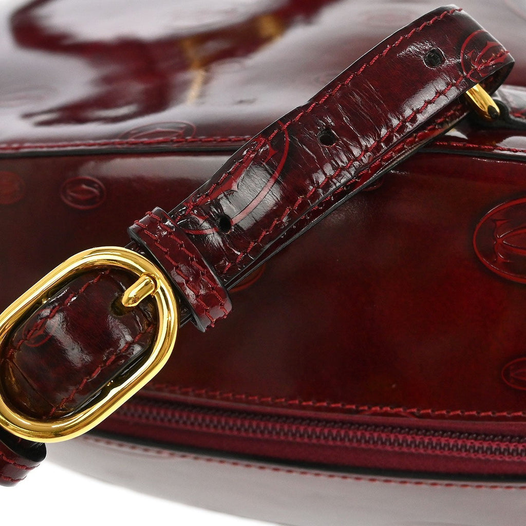 Cartier Happy Birthday Backpack Patent Leather Burgundy Patent_Leather Backpack Bag (Pre-Owned)