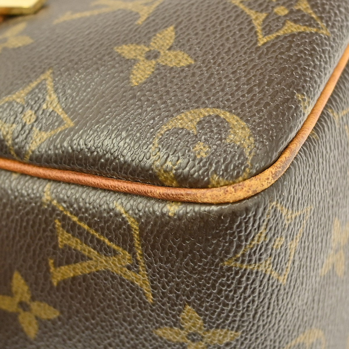 Louis Vuitton Cite Handbag Monogram Canvas Brown Canvas Shoulder Bag Bag (Pre-Owned)