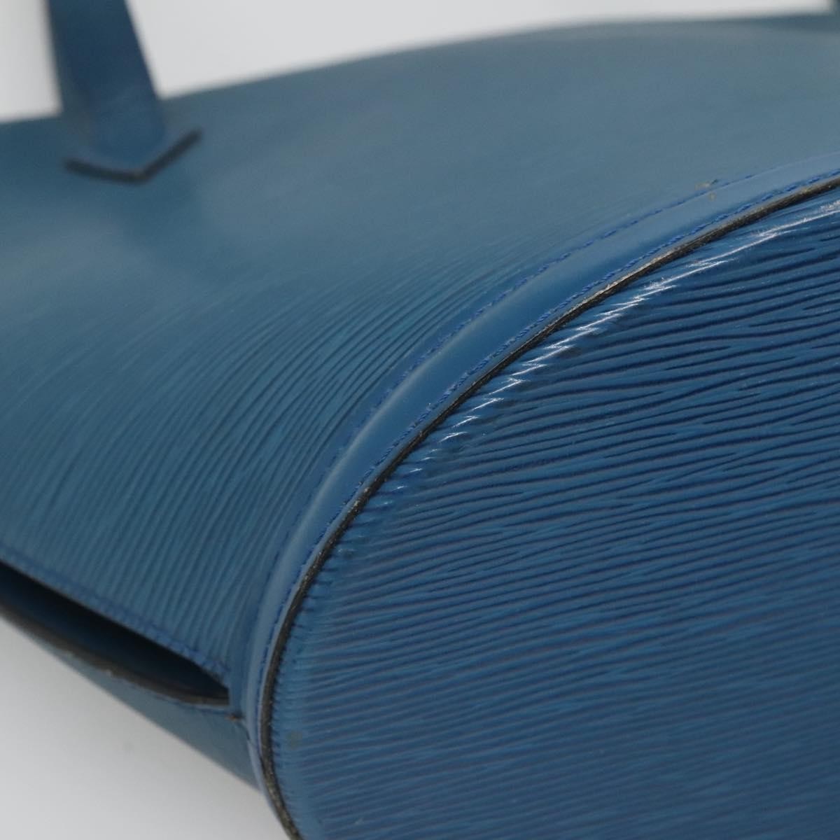 Louis Vuitton Saint Jacques Handbag Epi Leather Blue Leather Handbag (Pre-Owned)