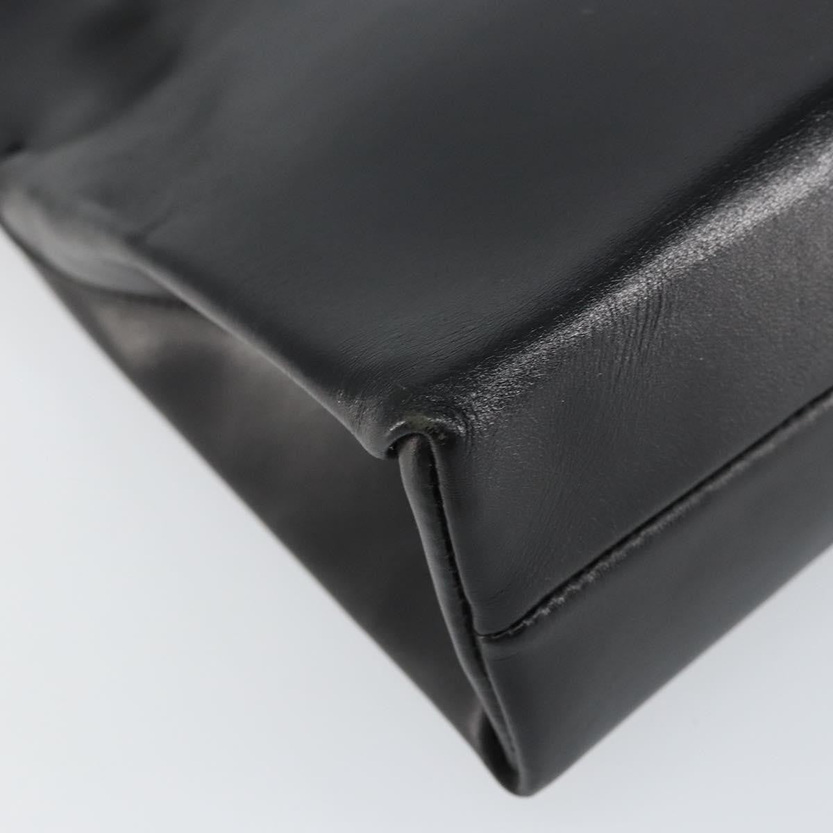 Prada Vintage Handbag Leather Black Leather Handbag (Pre-Owned)
