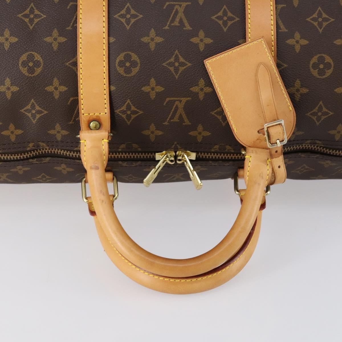 Louis Vuitton Keepall Bag Monogram Canvas Brown Canvas Travel Bag Bag (Pre-Owned)