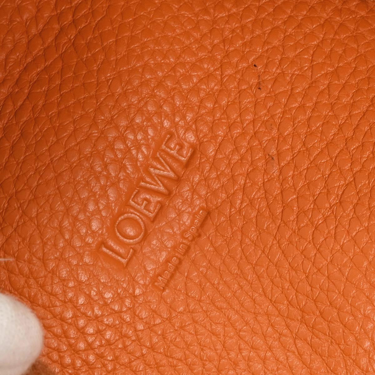 Loewe Anton Sling Bag Leather Orange Leather Shoulder Bag Bag (Pre-Owned)