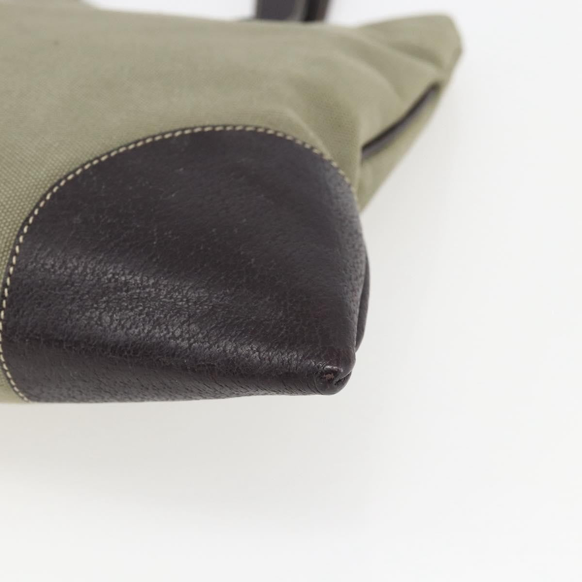 Prada Vintage Tote Canvas Khaki Canvas Tote Bag Bag (Pre-Owned)