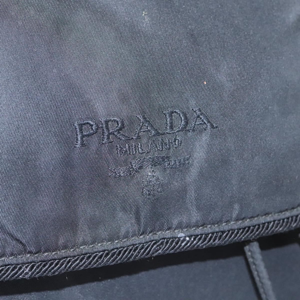 Prada Flap Drawstring Backpack Tessuto Black Nylon Backpack Bag (Pre-Owned)