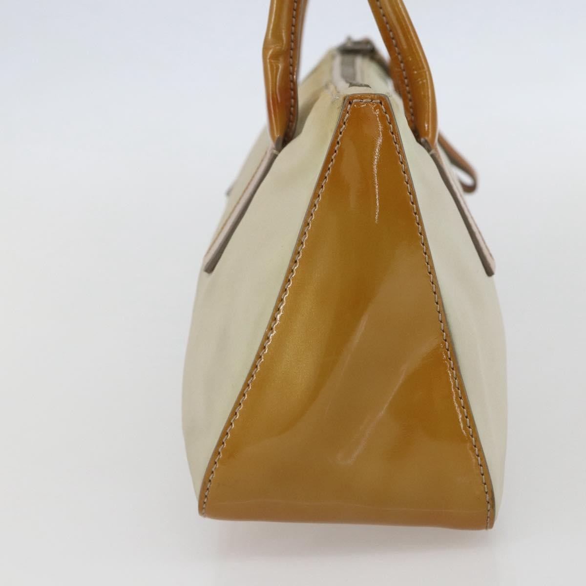 Prada Vintage Handbag Tessuto Beige Nylon Handbag (Pre-Owned)