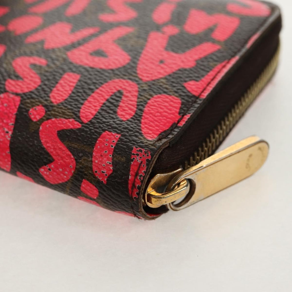 Louis Vuitton Zippy Wallet Nm Monogram Graffiti Pink Canvas Wallets Accessory (Pre-Owned)
