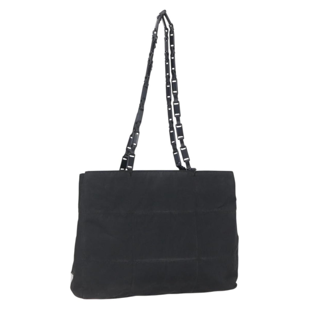 Prada Vintage Tote Tessuto Black Nylon Tote Bag Bag (Pre-Owned)