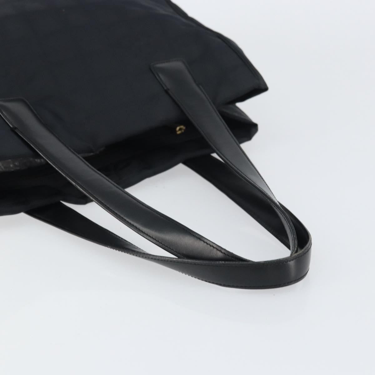 Chanel Travel Line Tote Nylon Black Nylon Tote Bag Bag (Pre-Owned)