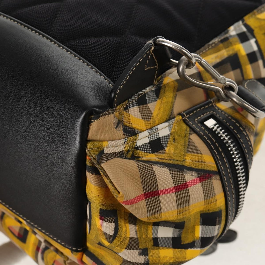 Burberry Graffiti Rucksack Backpack Vintage Check Canvas Beige Canvas Backpack Bag (Pre-Owned)