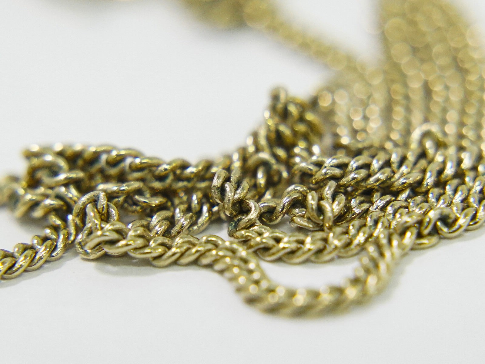 Chanel Rainbow Cc Pendant Necklace Metal And Crystals Gold Gold_Plated Necklace Jewelry (Pre-Owned)