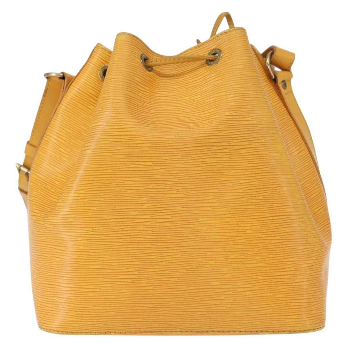 Louis Vuitton Petit Noe Handbag Epi Leather Yellow Leather Shoulder Bag Bag (Pre-Owned)