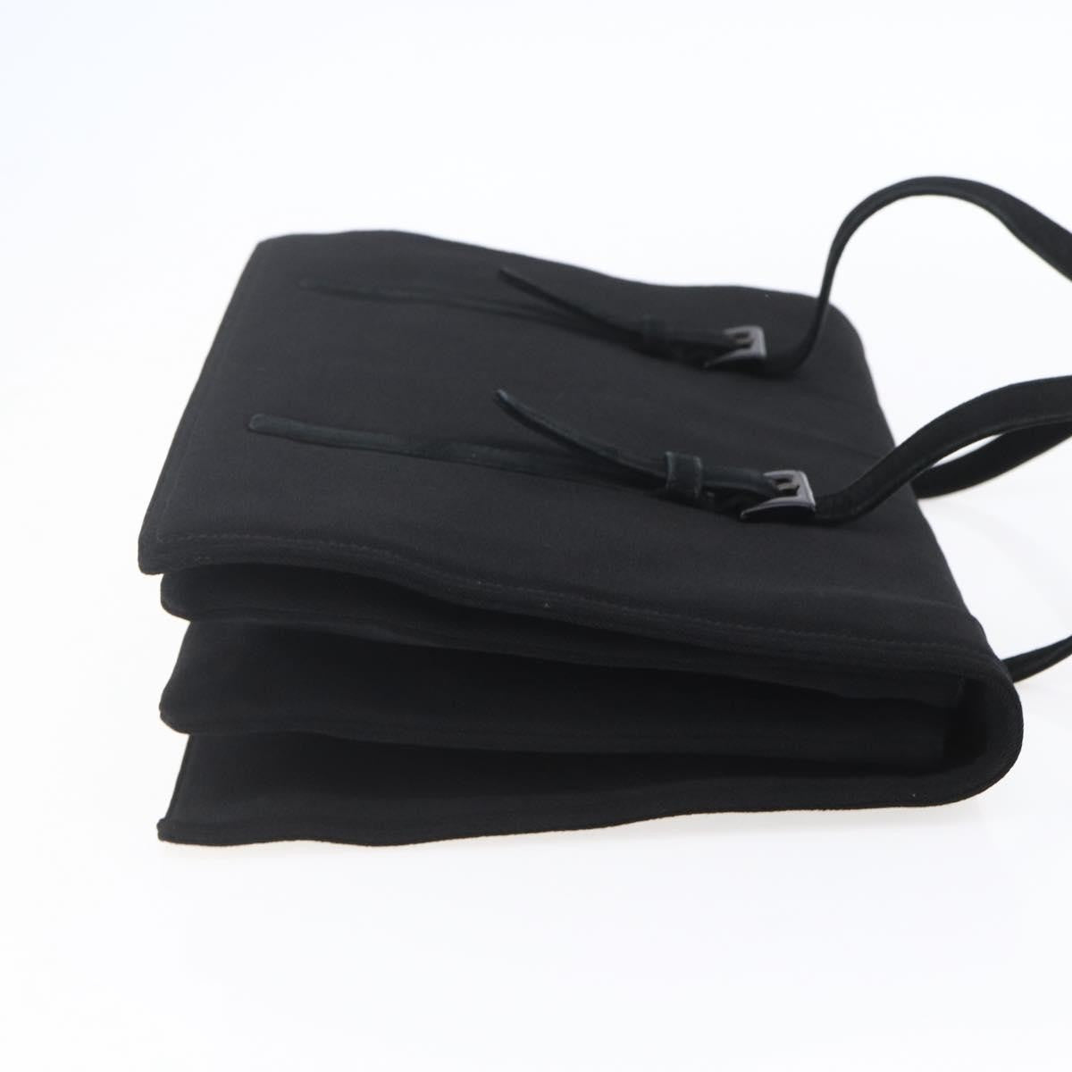 Prada Vintage Handbag Cotton Black Cotton Handbag (Pre-Owned)