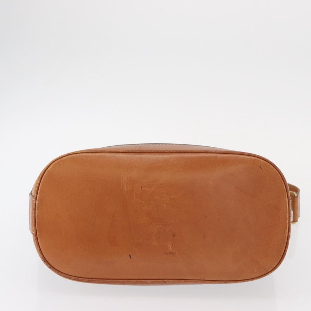 Celine Vintage Macadam Shoulder Bag Canvas And Leather Brown Canvas Shoulder Bag Bag (Pre-Owned)