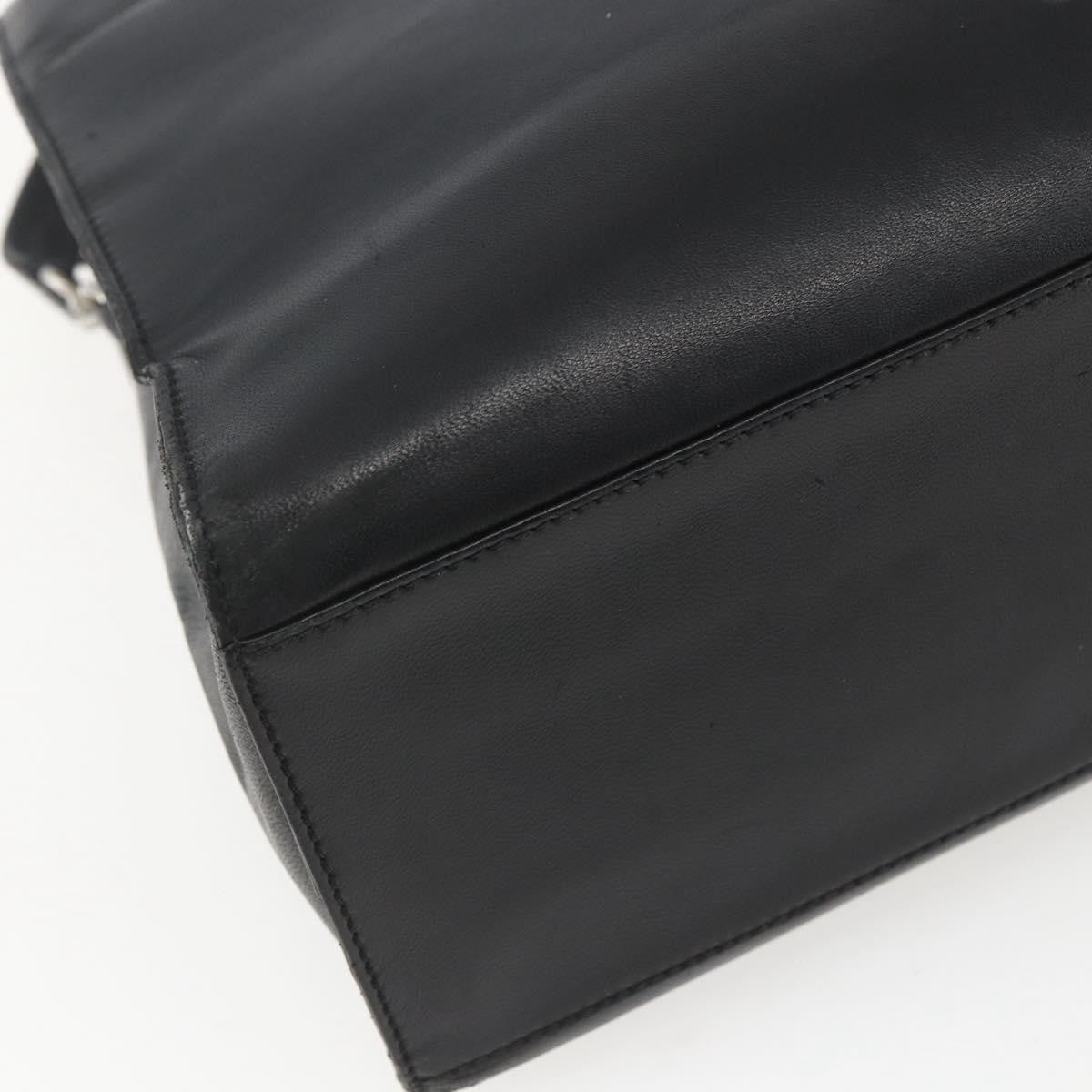 Loewe Vintage Anagram Tote Leather Black Leather Tote Bag Bag (Pre-Owned)