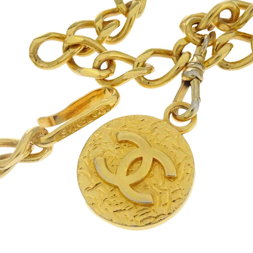 Chanel Vintage Medallion Chain Belt Metal Gold Gold_Plated Belts Accessory (Pre-Owned)