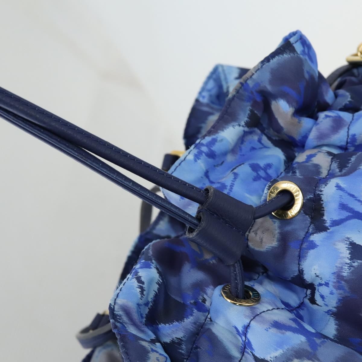 Louis Vuitton Noefull Handbag Ikat Nylon Blue Nylon Handbag (Pre-Owned)
