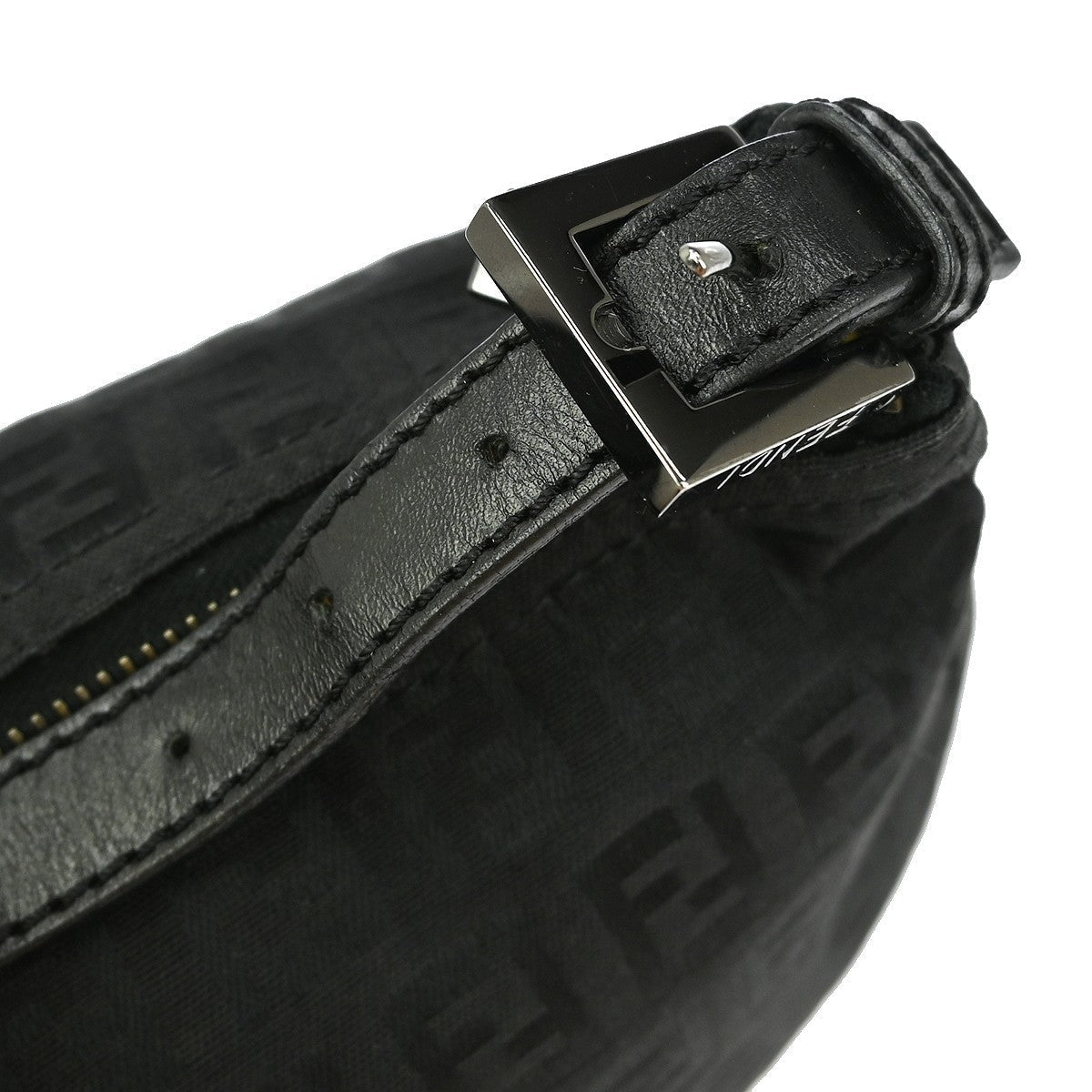 Fendi Pochette Shoulder Bag Zucchino Canvas Black Canvas Clutche & Pouche Bag (Pre-Owned)