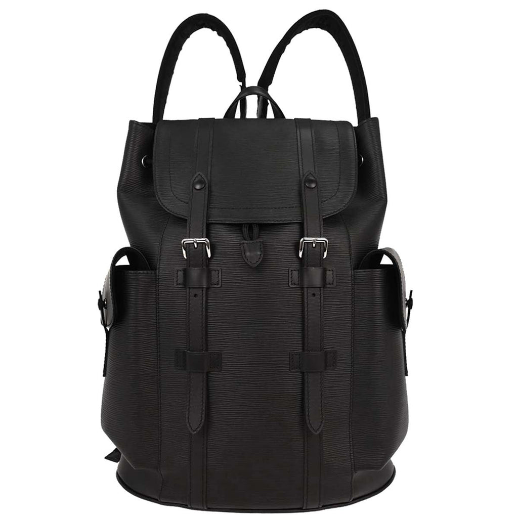 Louis Vuitton Christopher Backpack Epi Leather Black Leather Backpack Bag (Pre-Owned)