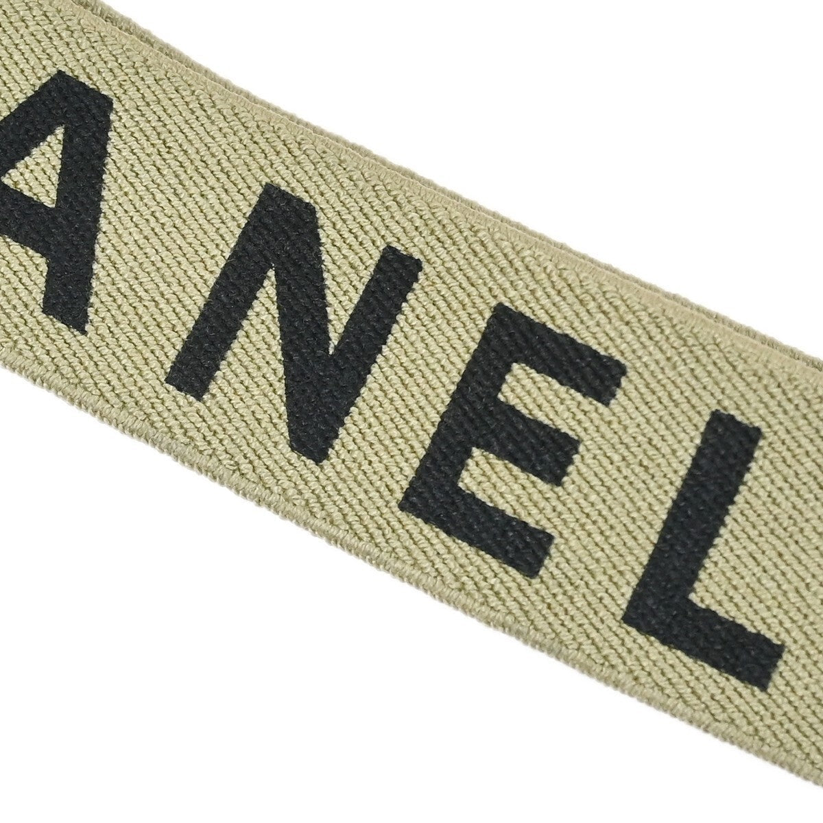 Chanel Logo Suspenders Canvas Beige Canvas Belts Accessory (Pre-Owned)
