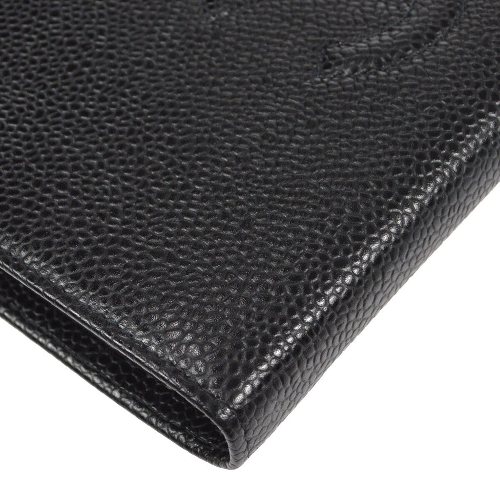 Chanel Timeless Cc French Wallet Caviar Black Leather Wallets Accessory (Pre-Owned)