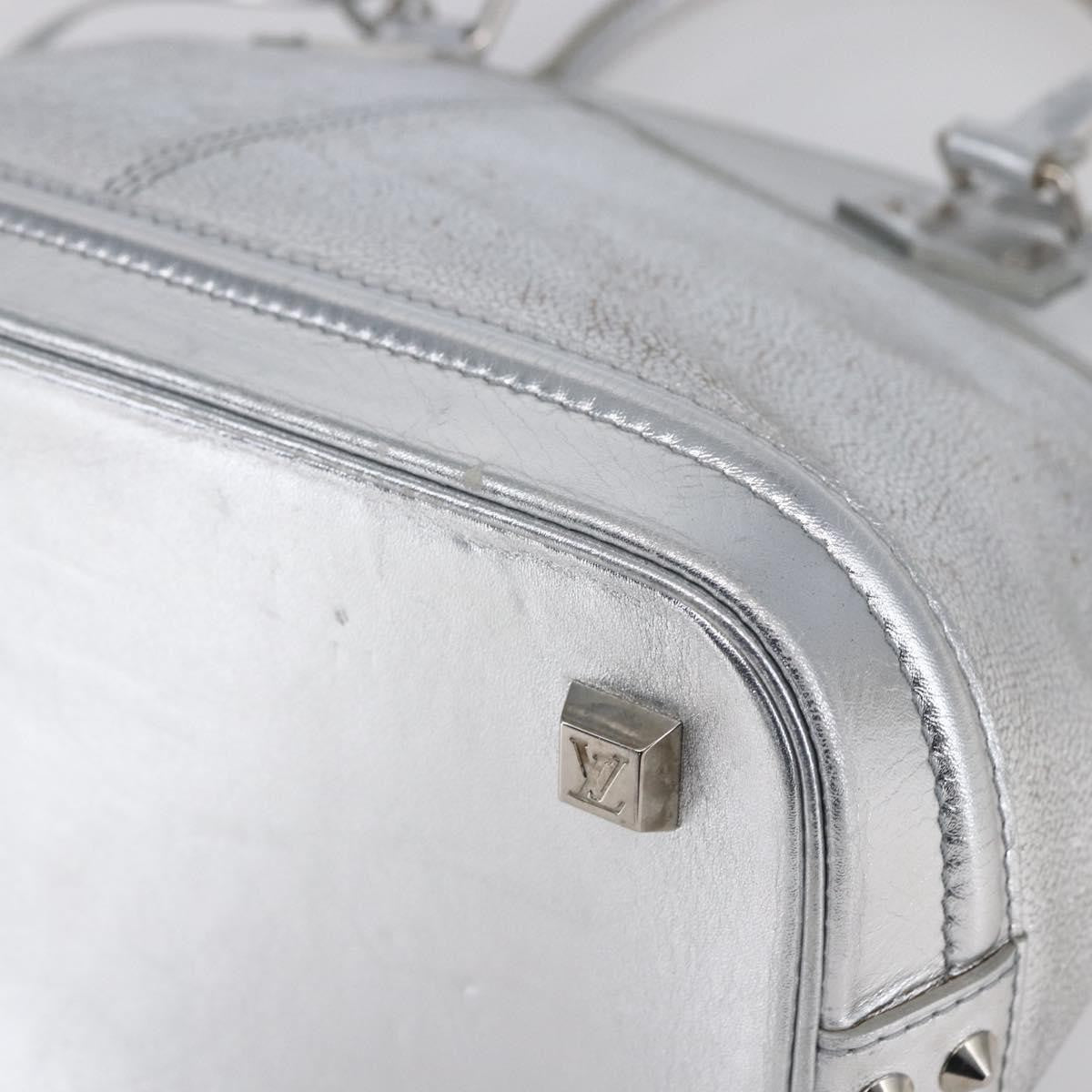Louis Vuitton Suhali Lockit Handbag Leather Silver Leather Handbag (Pre-Owned)