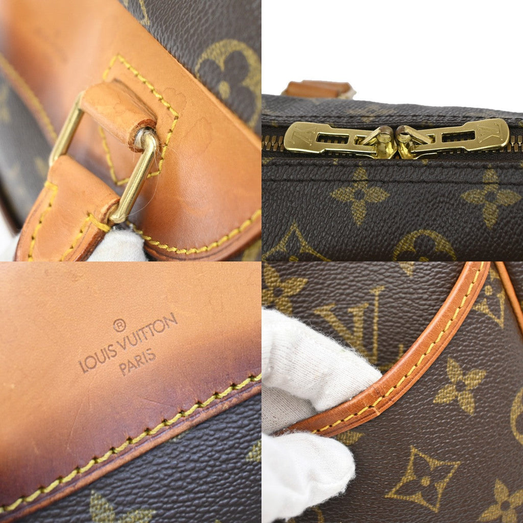 Louis Vuitton Deauville Handbag Monogram Canvas Brown Canvas Handbag (Pre-Owned)
