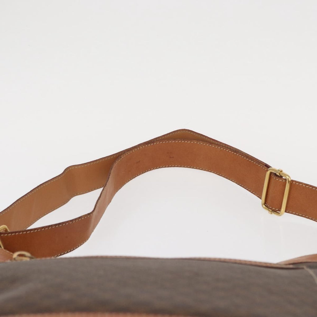 Celine Vintage Macadam Shoulder Bag Canvas And Leather Brown Canvas Shoulder Bag Bag (Pre-Owned)