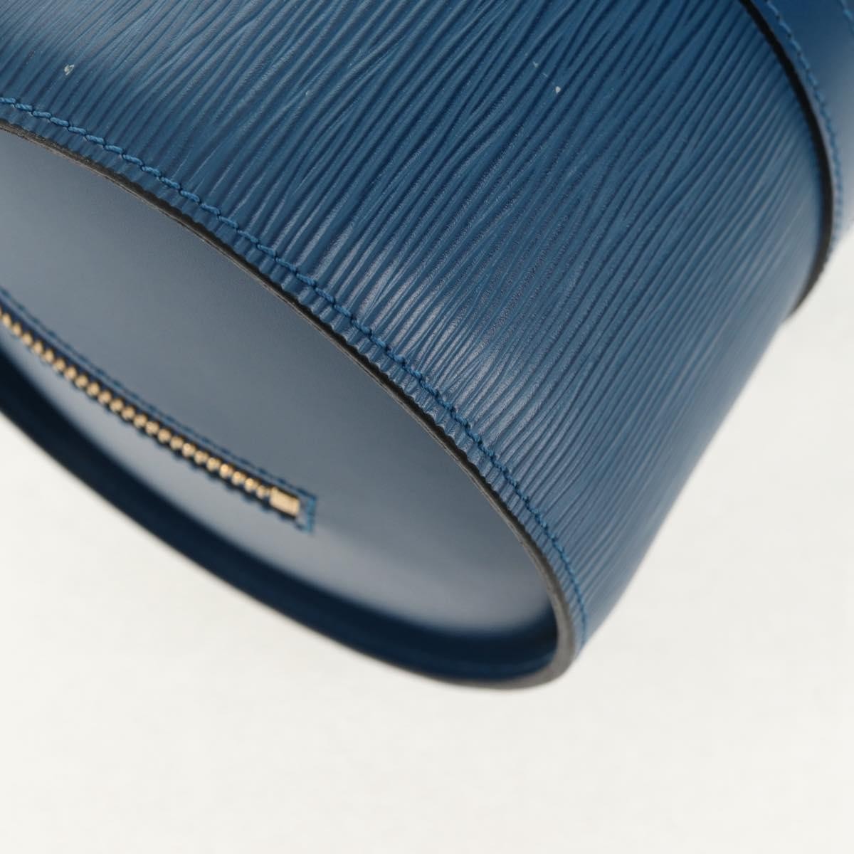 Louis Vuitton Soufflot Handbag Epi Leather Blue Leather Handbag (Pre-Owned)